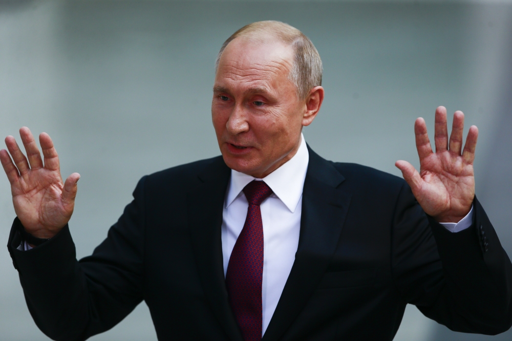 Russian President Vladimir Putin speaks to press members after participating in 'Direct Line with Vladimir Putin', annual event where he answers questions from Russian people, in Moscow, Russia on June 20, 2019. Sefa Karacan - Anadolu 