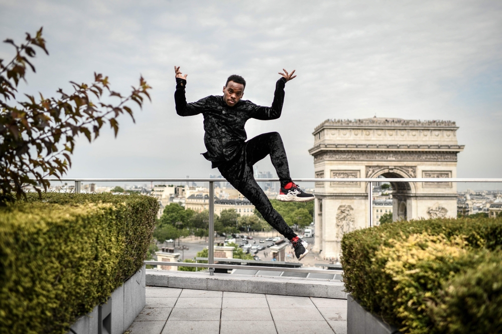 US street dancer and actor Charles Riley, aka Lil'Buck, poses during a photo session on June 24, 2019 in Paris. AFP / STEPHANE DE SAKUTIN