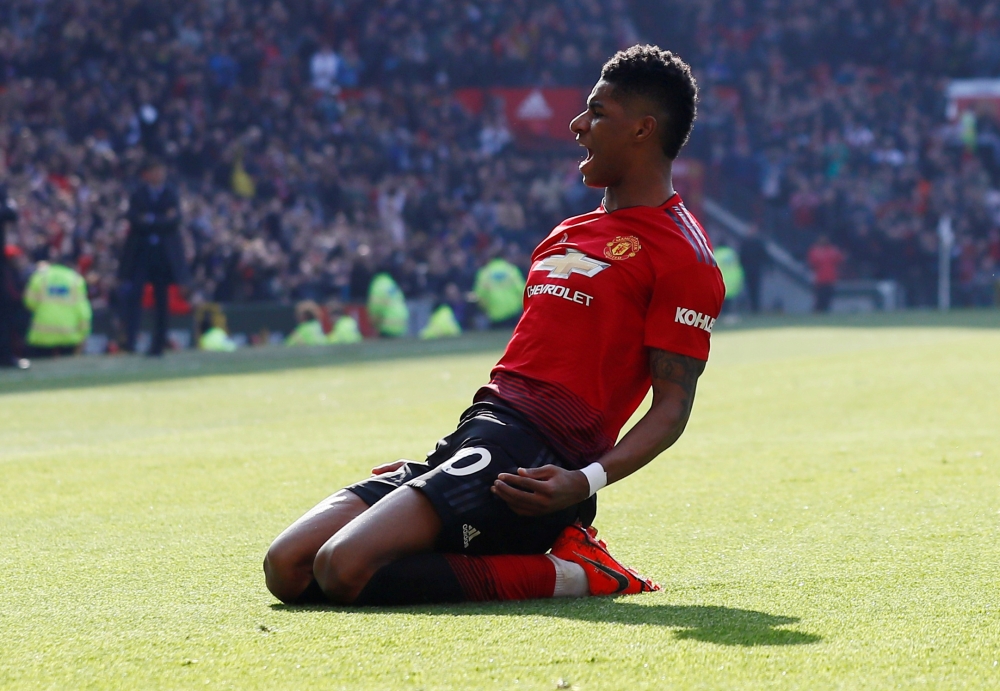  Manchester United's Marcus Rashford celebrates scoring a goal (File Photo / Action Images via Reuters/Jason Cairnduff)