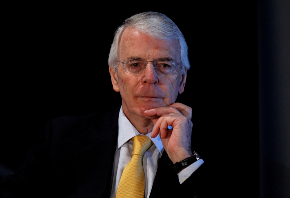 FILE PHOTO: Britain's former Prime Minister John Major gives a speech on Brexit in London, February 28, 2018. REUTERS/Peter Nicholls/File Photo