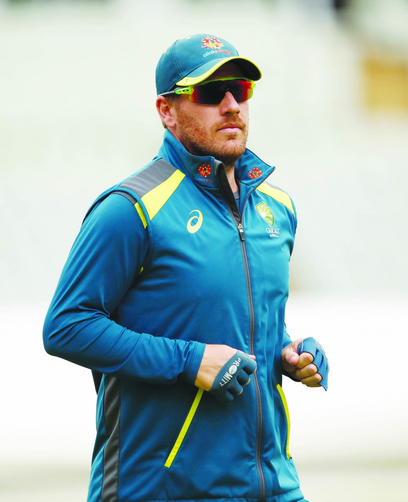  Australia's Aaron Finch during nets. (Action Images via Reuters/Andrew Boyers)  