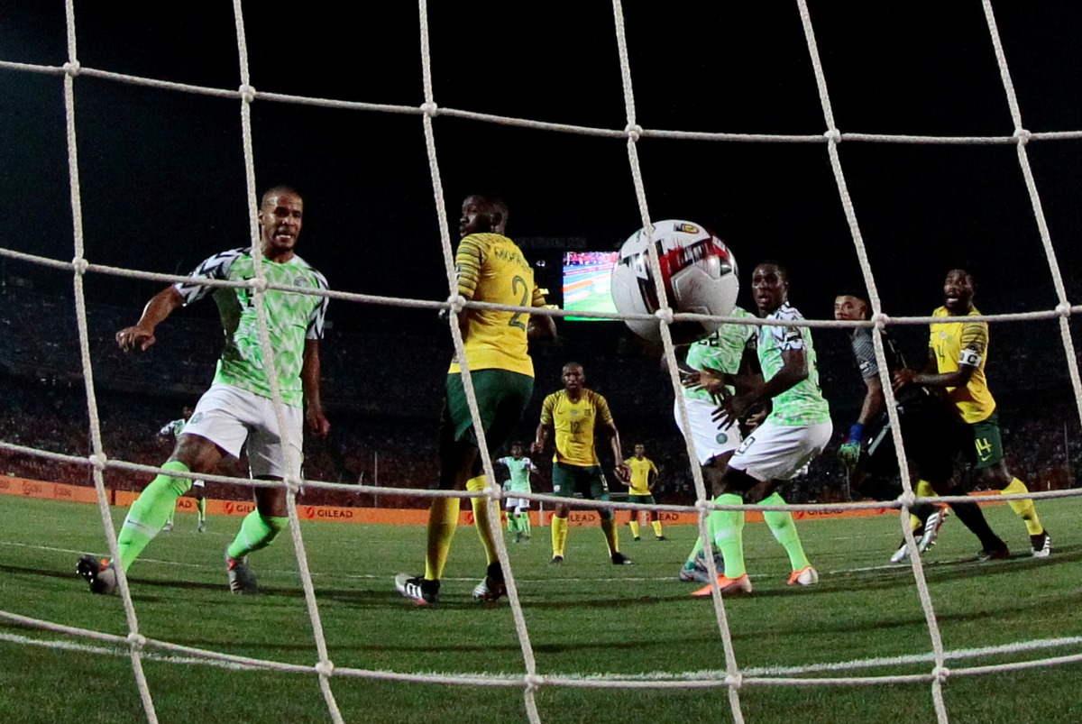 Nigeria's William Troost-Ekong scores their second goal. Reuters/Amr Abdallah Dalsh 

