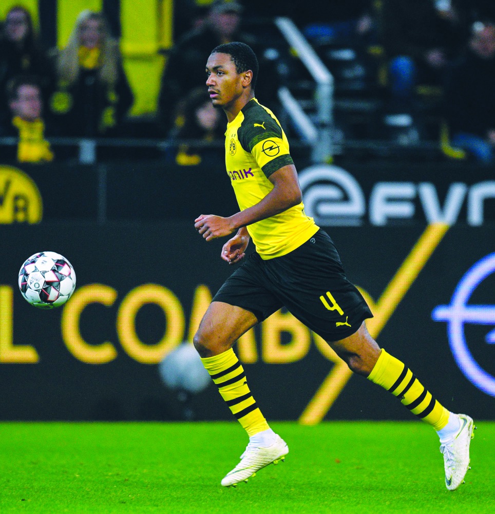  In this file photo taken on December 01, 2018 Dortmund's defender Abdou Diallo runs with the ball during the German first division Bundesliga football match between Borussia Dortmund and SC Freiburg in Dortmund, western Germany. AFP / Sascha Schuermann