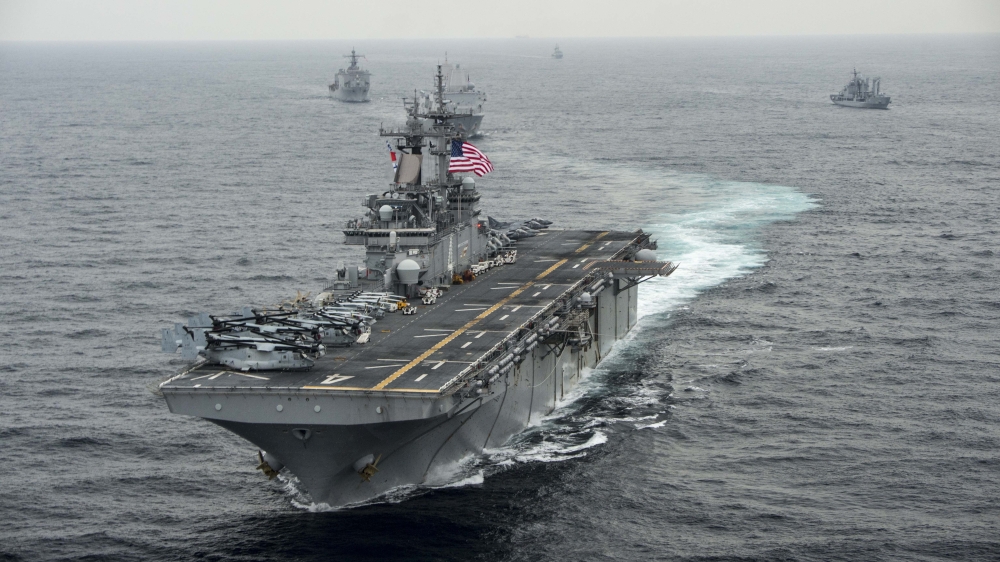 (FILES) This US Navy file photo shows the amphibious assault ship USS Boxer (LHD 4). (AFP PHOTO /US NAVY/Greg Z. RODARTE/HANDOUT) 