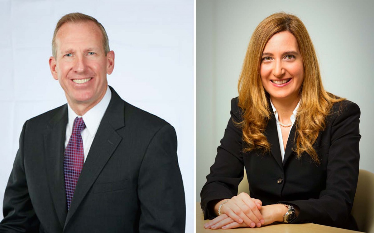 Jay Townsend, Principal at Booz Allen Hamilton Mena and Rosa Donno (R), Senior Associate at Booz Allen Hamilton Mena.