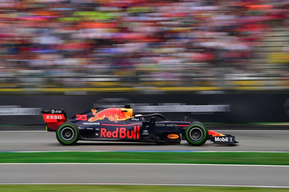Red Bull's Dutch driver Max Verstappen competes during the German Formula One Grand Prix at the Hockenheim racing circuit on July 28, 2019 in Hockenheim, southern Germany. / AFP / Andrej ISAKOVIC