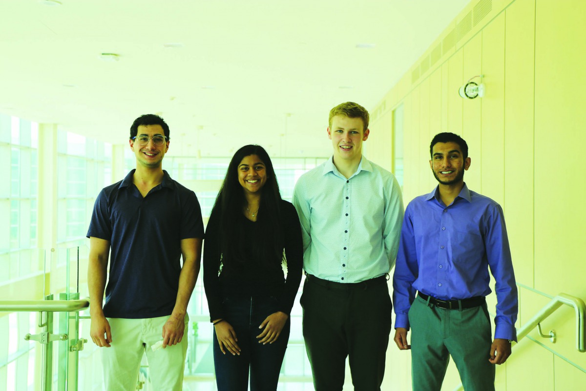 The four student researchers from Princeton University sharing a moment at the Qatar Computing Research Institute, part of Hamad Bin Khalifa University, for the summer internship programme, recently. 