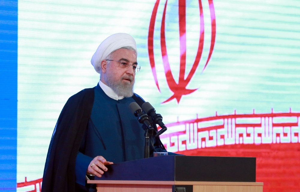 President Hassan Rouhani speaking during a ceremony in the capital Tehran. AFP / Iranian Presidency 