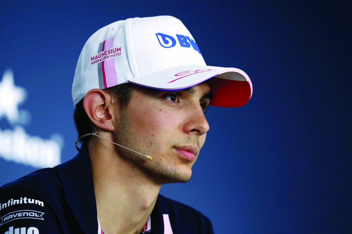 Force India's Esteban Ocon during the press conference. Reuters/Bernadett Szabo