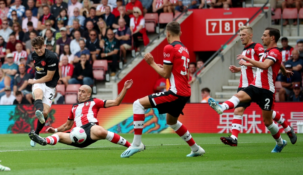 Manchester United's Daniel James shoots at goal REUTERS/Hannah Mckay 