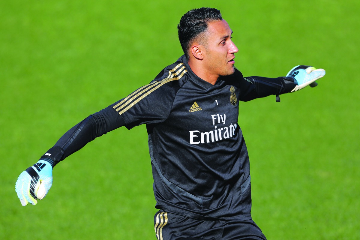 This August 23, 2019 file photo shows Keylor Navas in Real Madrid’s colours. Reuters/Juan Medina
