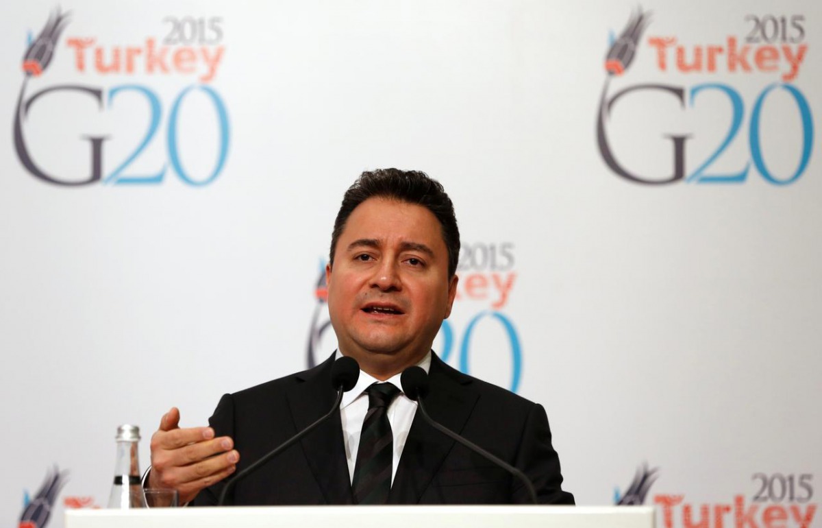 File photo of Turkey's Deputy Prime Minister Ali Babacan speaks during a news conference during the G20 finance ministers and central bank governors meeting in Istanbul February 9, 2015. REUTERS/Murad Sezer/File Photo
