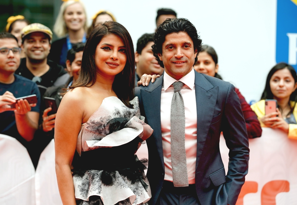 (L-R) Priyanka Chopra Jonas and Farhan Akhtar attend 
