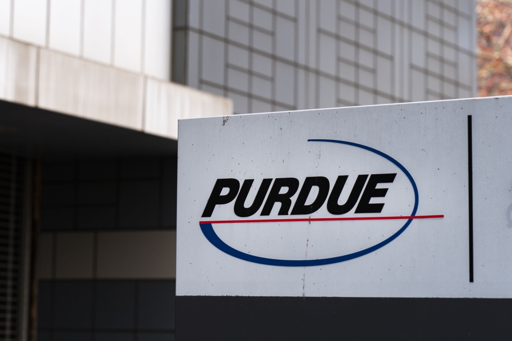 
In this file photo taken on April 2, 2019 Purdue Pharma headquarters stands in downtown Stamford, Connecticut. AFP / Getty Images North America / Drew Angerer 

 