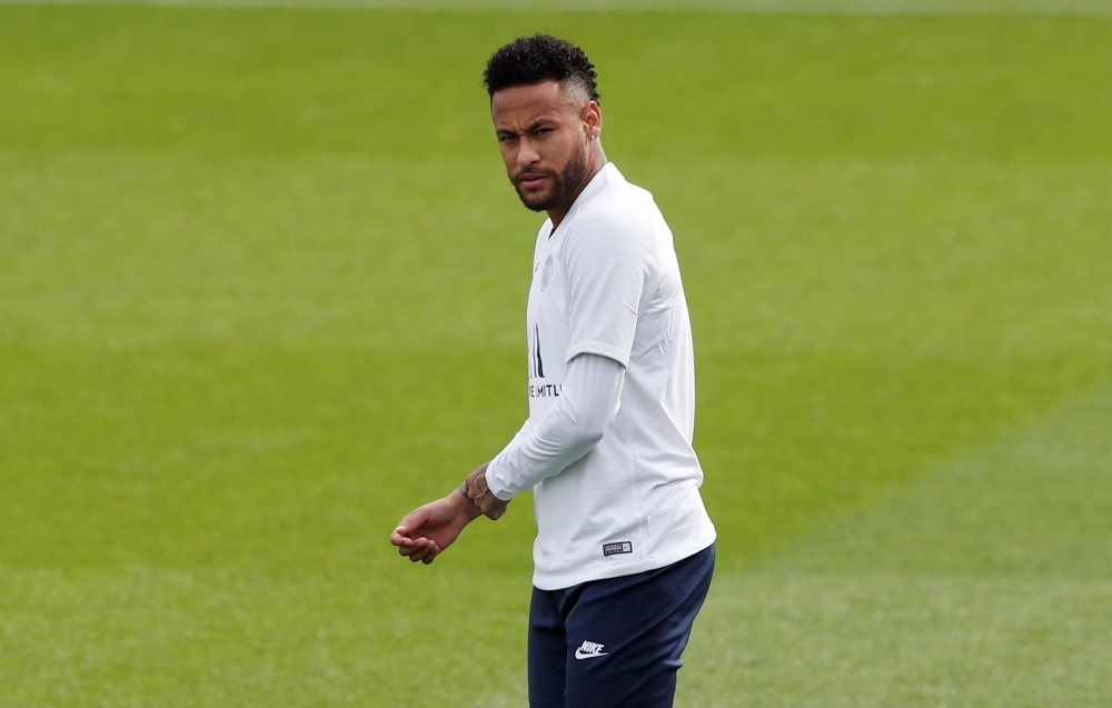 Paris St Germain's Neymar during training REUTERS/Benoit Tessier