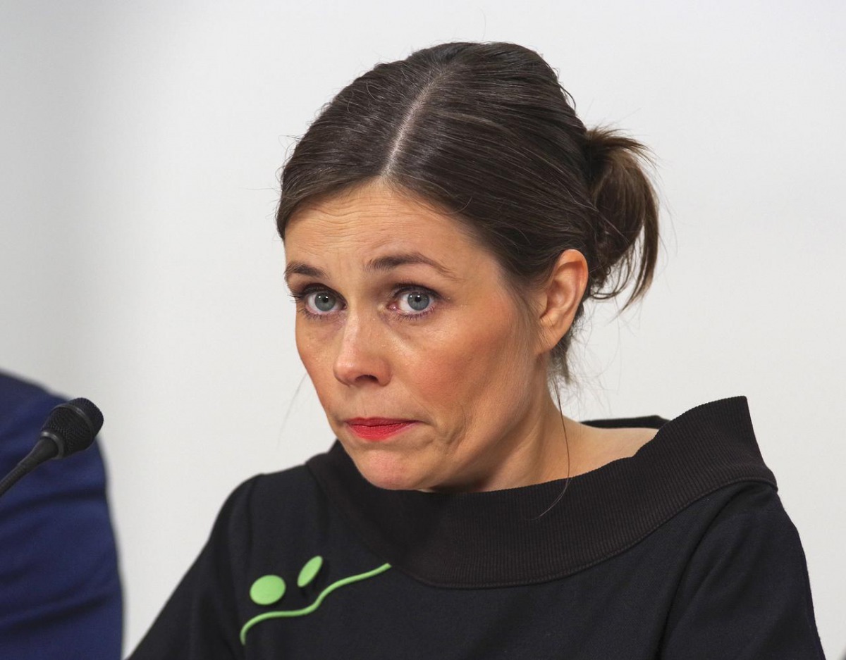 Iceland prime minister Katrin Jakobsdottir listens during the news conference in Reykjavik, Iceland November 30, 2017. Reuters/Geirix