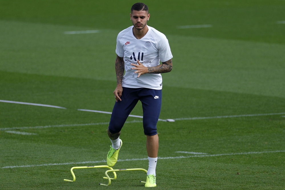 FILE PHOTO: Paris Saint-Germain's Argentine forward Mauro Icardi. AFP / GEOFFROY VAN DER HASSELT

