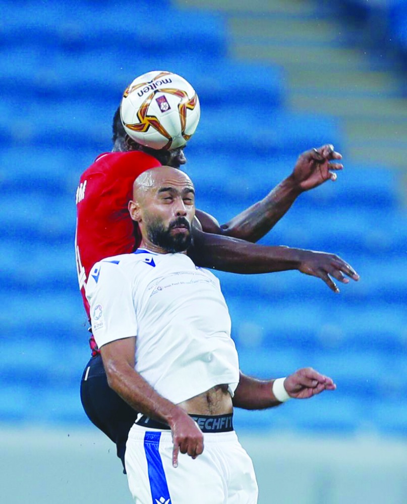 Action from the QNB Stars League match between Al Rayyan and Al Khor at Al Janoub Stadium yesterday.
