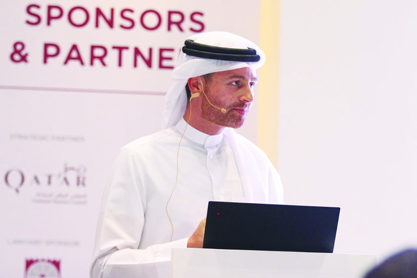A QFZA official making a presentation on the sidelines of the event.