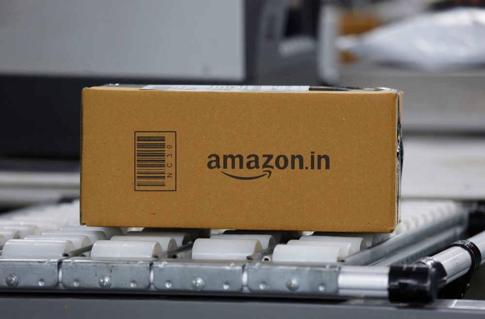 A shipment moves on a conveyor belt at an Amazon Fulfillment Centre, BLR7, on the outskirts of Bengaluru, India, September 18, 2018. Reuters / Abhishek N Chinnappa