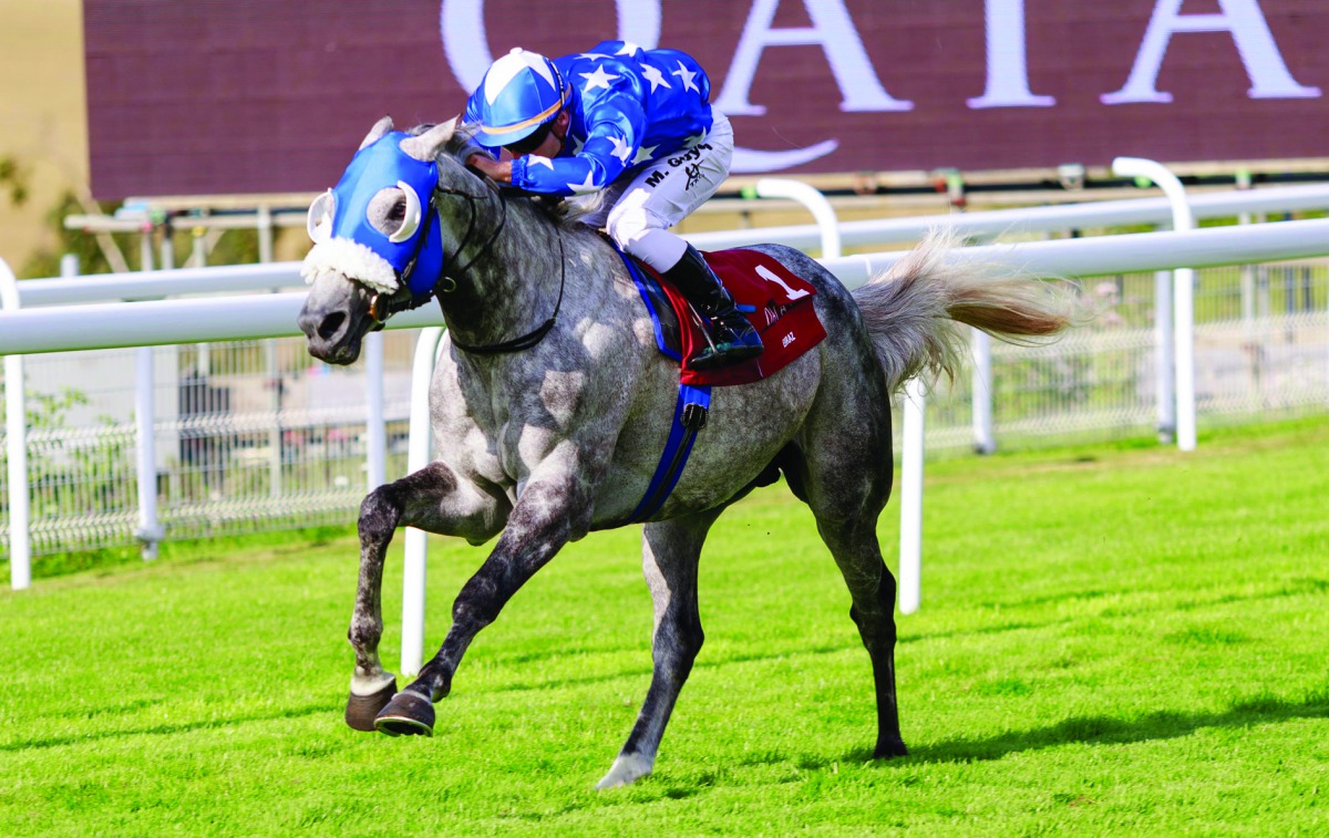 Ebraz (M Guyon) wins the Qatar International Stakes Gr.1 PA in Goodwood in this July 31, 2019, file photo. Pic Zuzanna Lupa