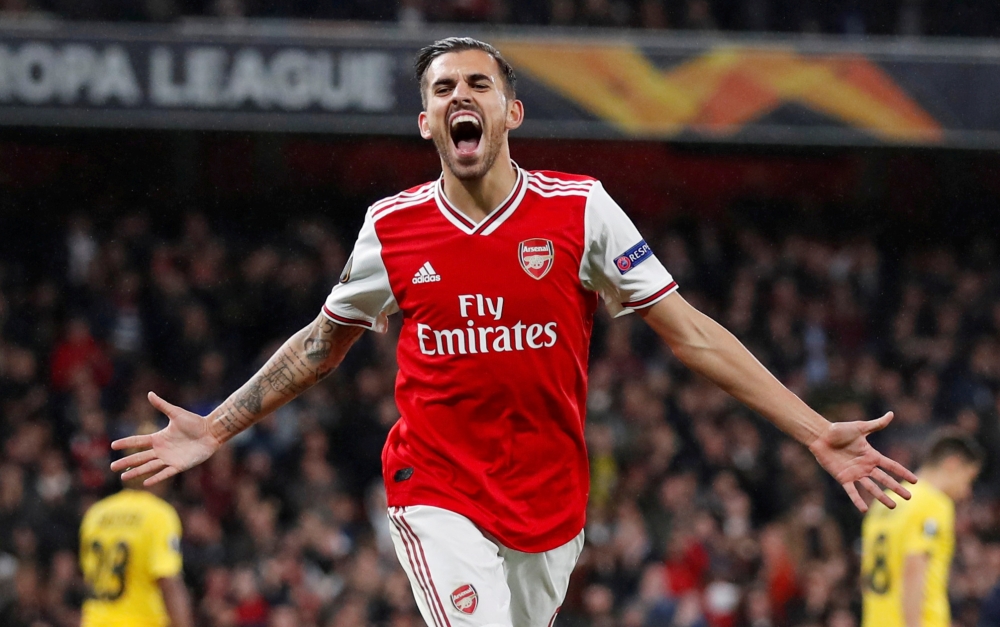 Arsenal's Dani Ceballos celebrates scoring their fourth goal REUTERS/David Klein/File Photo