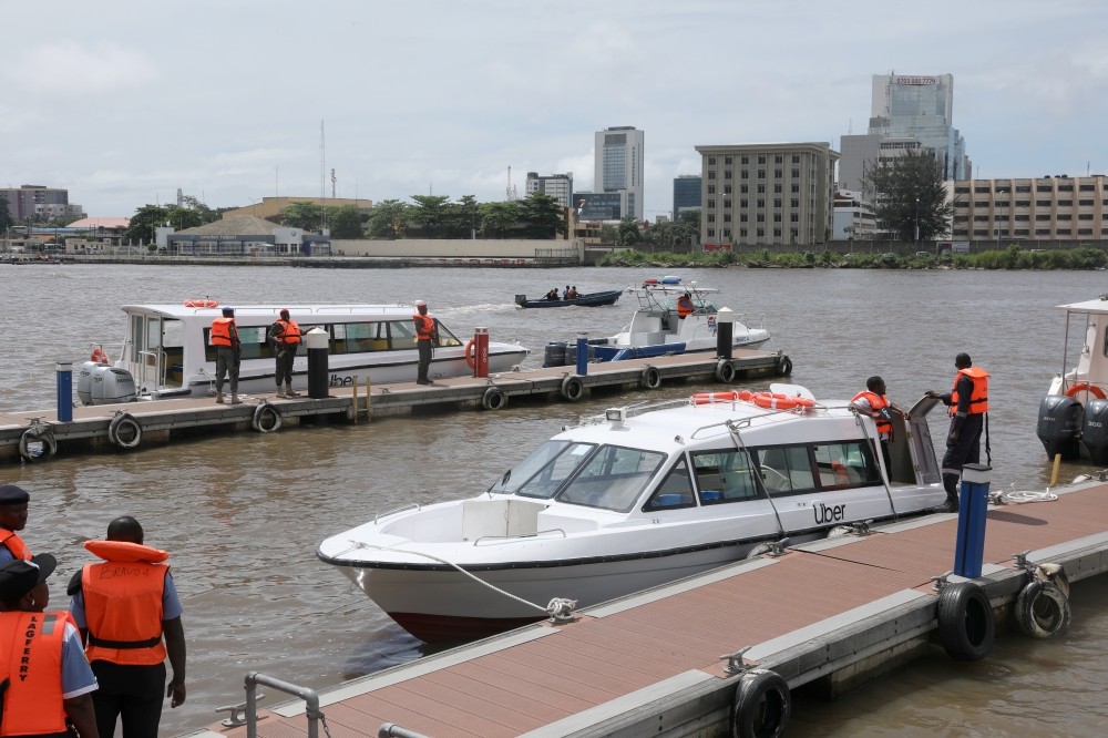 Boats are seen at the five cowries terminal as Uber launches boat service in Lagos, Nigeria October 11, 2019. (REUTERS/Temilade Adelaja)