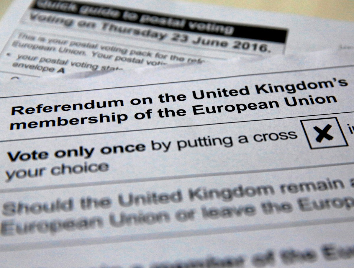 Illustration file picture of postal ballot papers ahead of the June 23, 2016  Brexit referendum. Reuters / Russell Boyce