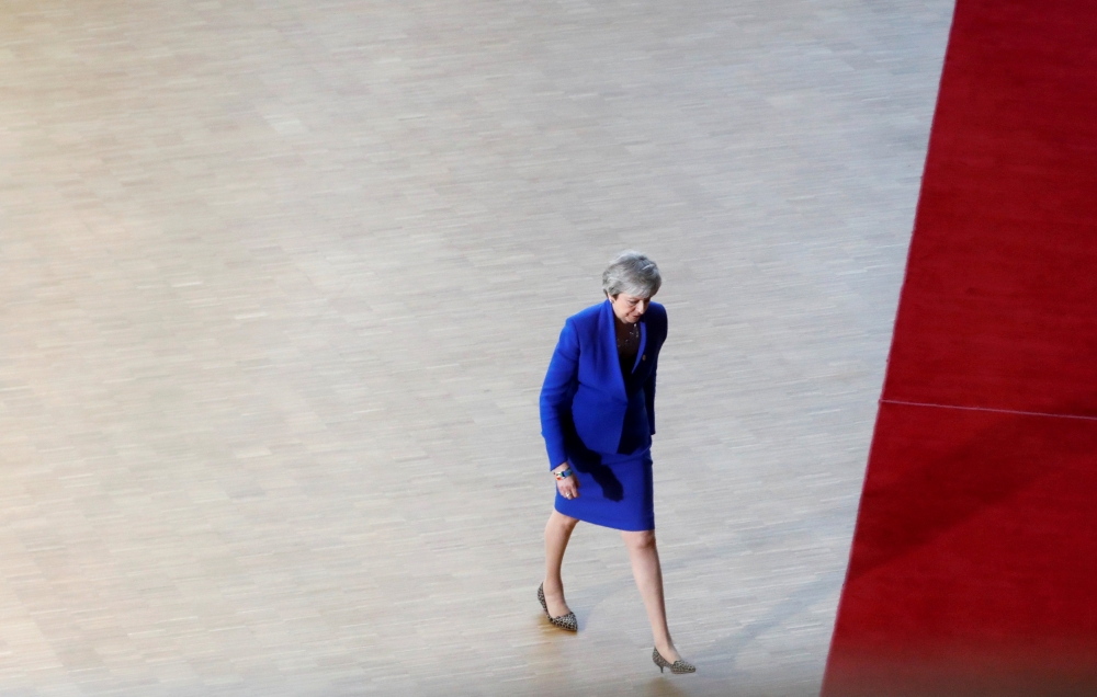 Theresa May arrives at an extraordinary European Union leaders' summit to discuss Brexit in Brussels, April 10, 2019. Reuters / Susana Vera