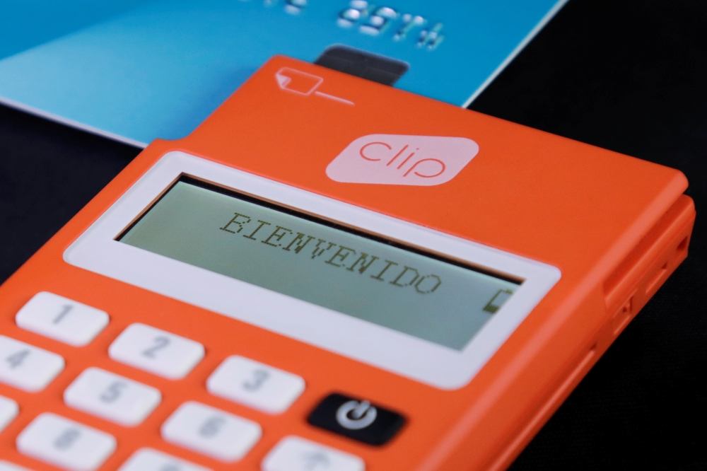 A device from Mexican payments startup Clip is seen in this picture illustration taken in Mexico City, Mexico October 11, 2019. Reuters/Luis Cortes