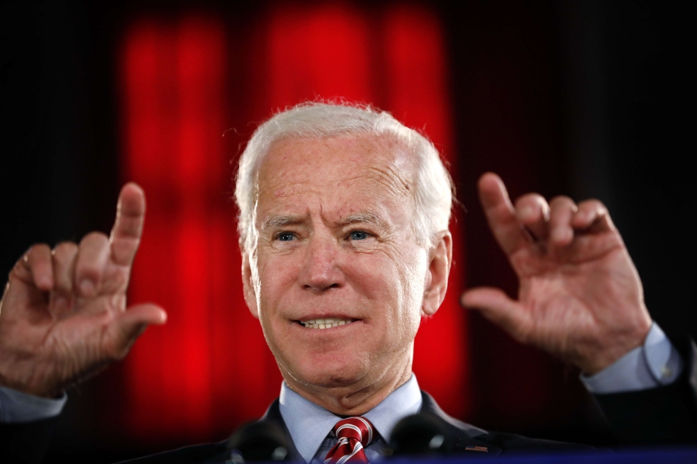 Joe Biden lays out his economic policy plan to help rebuild the middle class during a campaign stop at the Scranton Cultural Center on October 23, 2019 in Pennsylvania. Rick Loomis/Getty Images/AFP