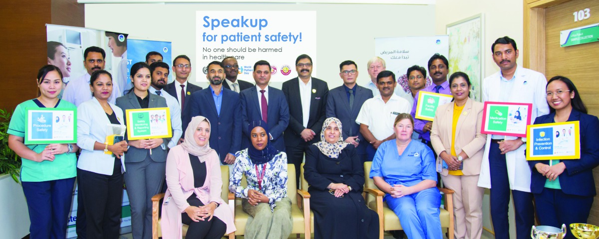 The officials of Aster along with the representatives of Ministry of Public Health Qatar pose for a group photo.