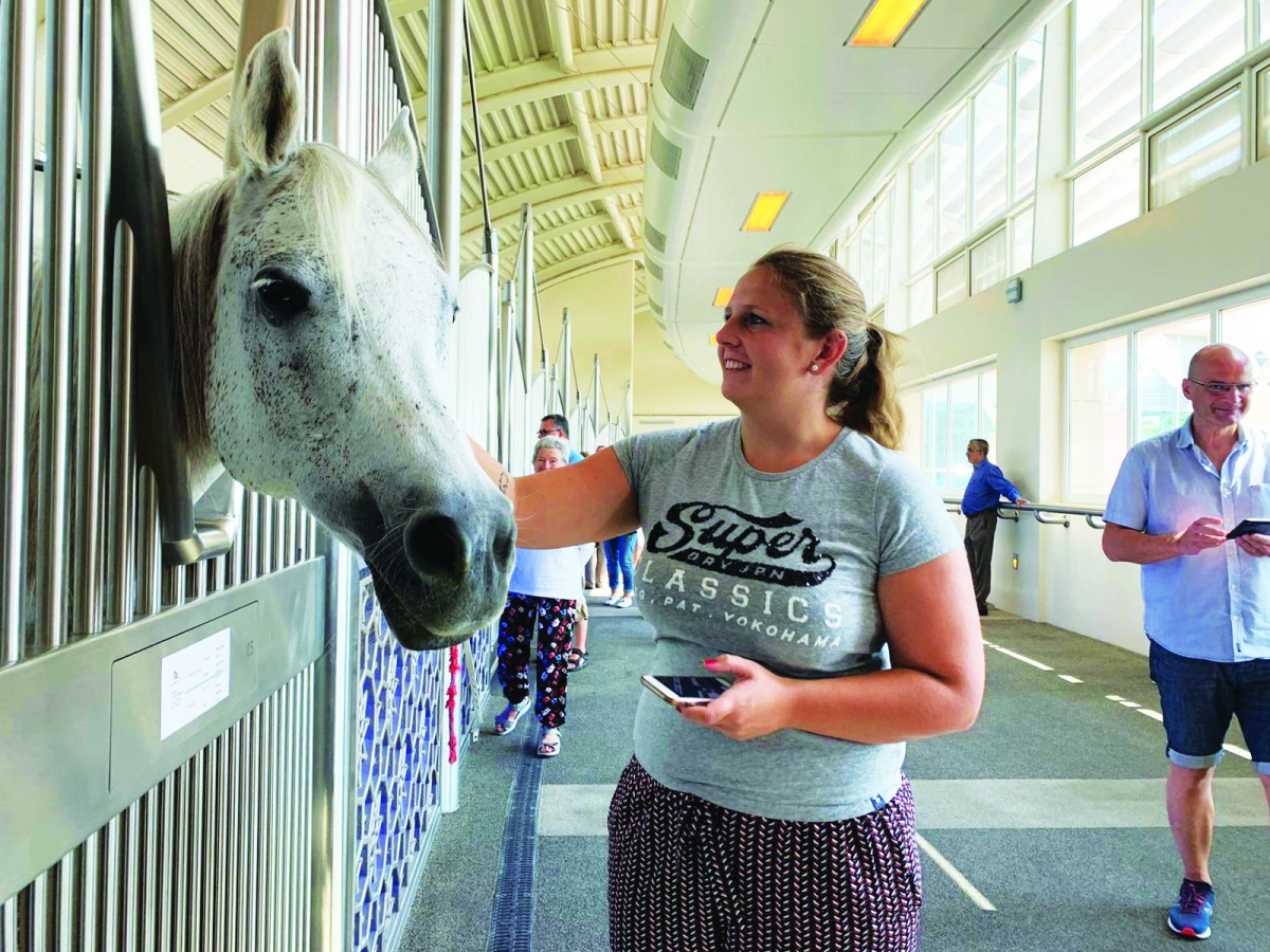 The passengers of TUI Mein Schiff 5 during their visit to Al Shaqab. 