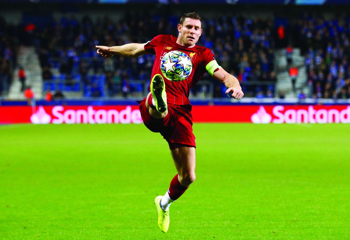 Liverpool's James Milner in action. Reuters/Francois Lenoir 