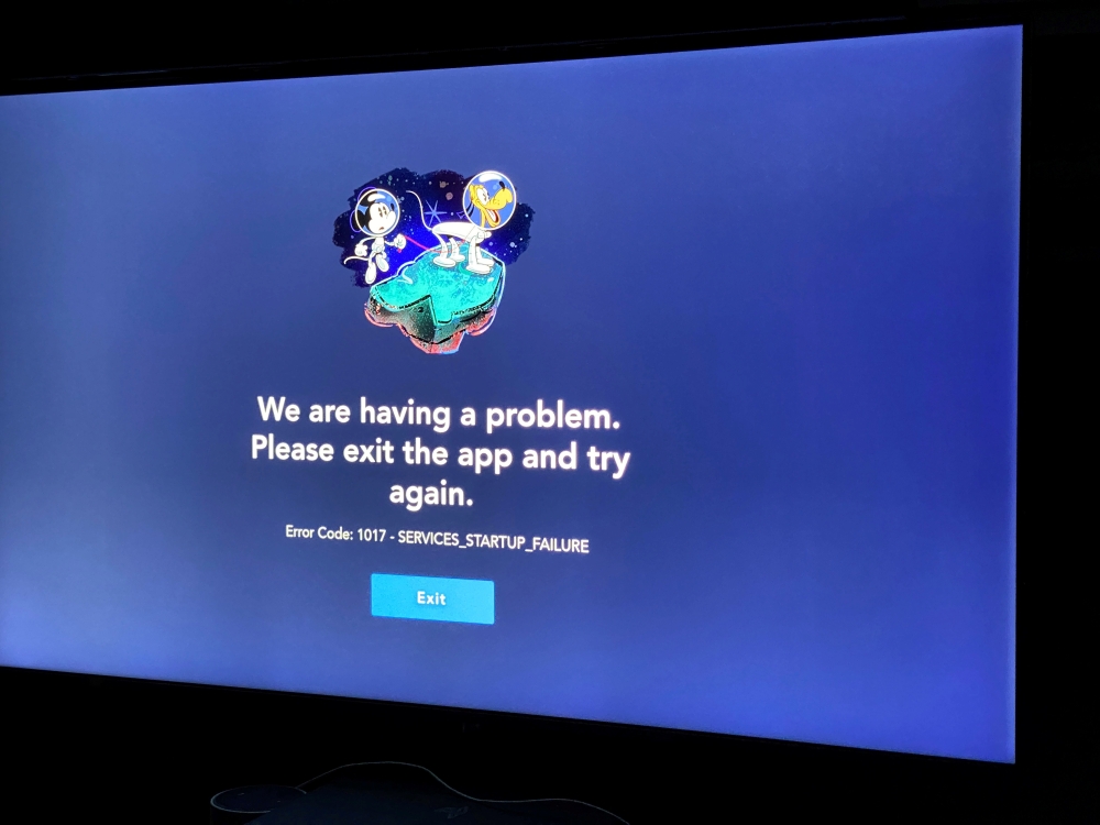 An error message for Disney’s streaming service is seen on a TV in New York, U.S. November 12, 2019. Reuters/Ken Li