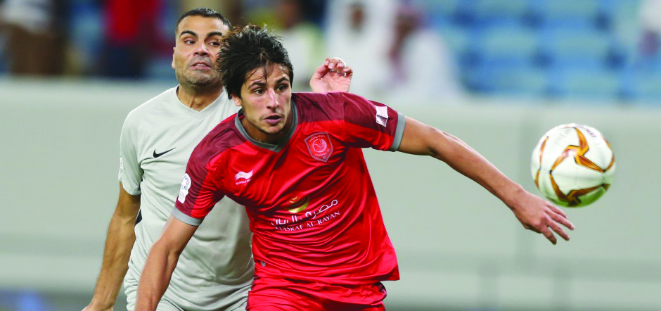 Al Duhail’s Iraqi player Mohanad Ali (front) in action during the QNB Stars League in this file photo.