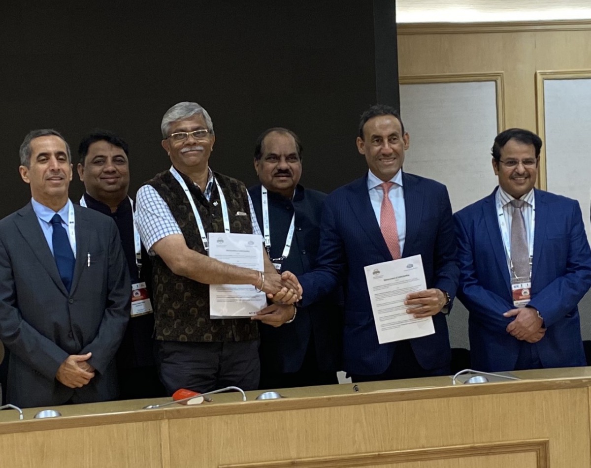 (Left to right: Ibrahim Al Nuaimi, Prafulla Pawar, Nitin Karmalkar, Hassan Chougule, Ali A. Latif Al Mesned and Mohd Al Khater).         