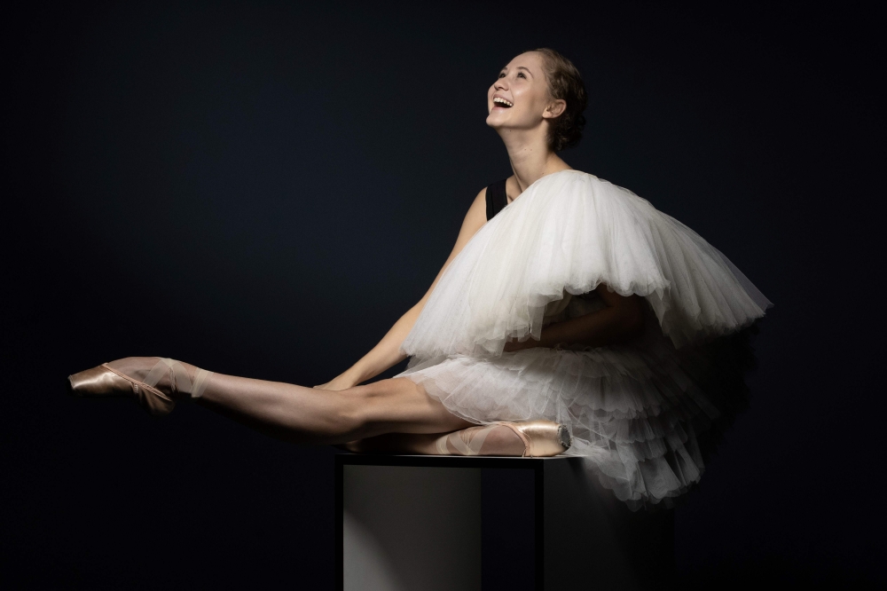 Australian ballet dancer of the Paris Opera Ballet Bianca Scudamore poses during a photo session in Paris on October 16, 2019. AFP / Joel Saget