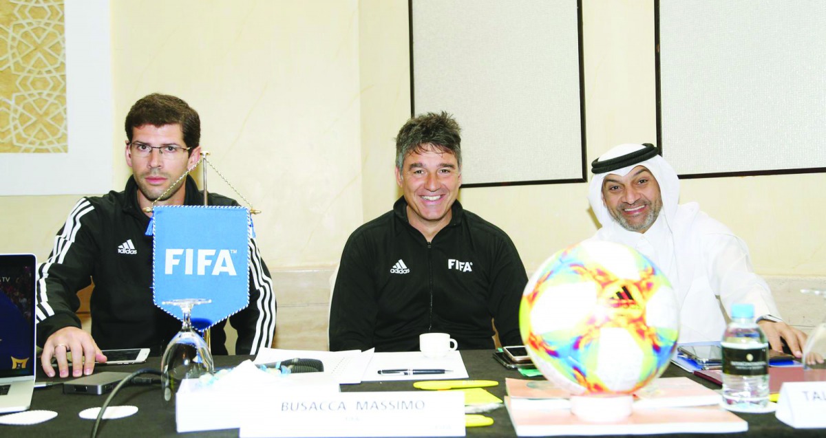  Balan and Massimo Busacca (centre),  Head of Refereeing Development with FIFA during the Seminar, which will end on December 10. Qatar will host the FIFA Club World Cup which kicks off from December 11.