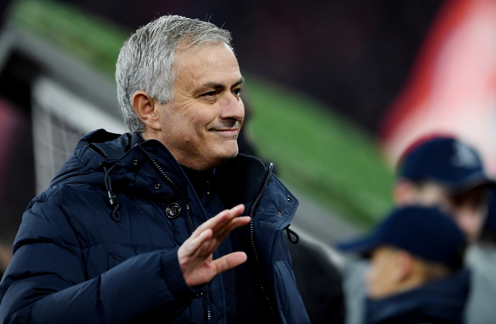 Tottenham Hotspur manager Jose Mourinho before the match REUTERS/Andreas Gebert