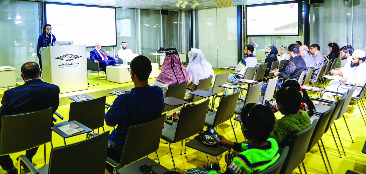 Participants during the lecture on “Scripts From Qatar’s History” at Qatar National Library.