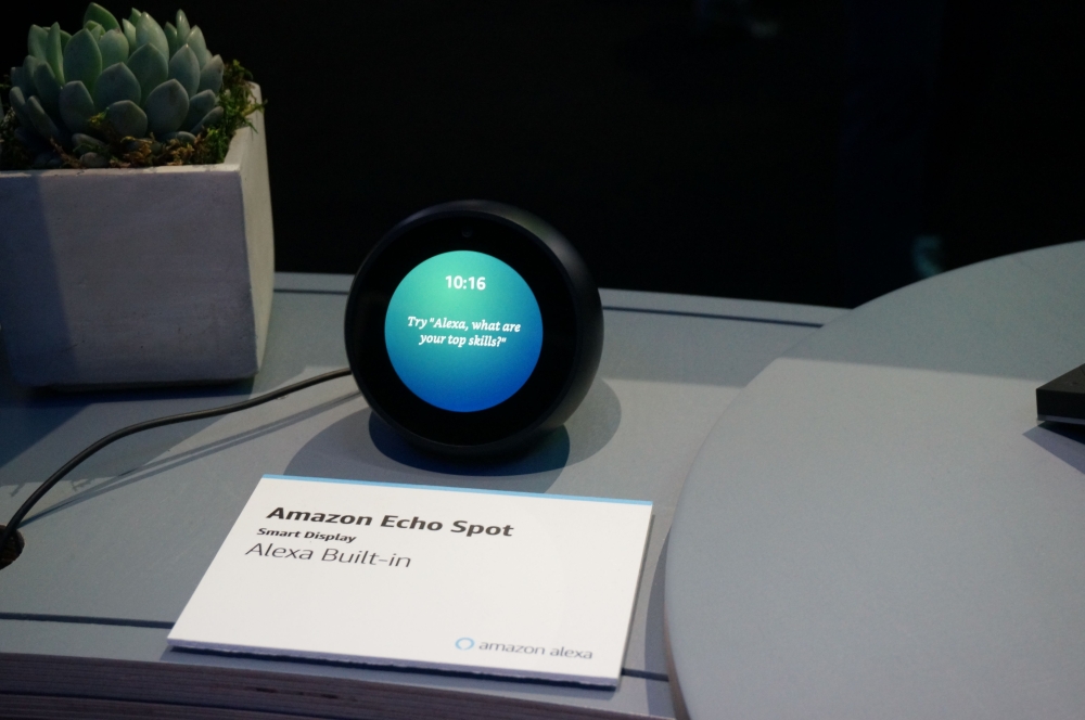 Amazon's Echo Spot device. Amazon, Apple and Google announced plans on December 18,2019 to develop a common technology standard for smart home products, in a move aimed at enabling more connected devices to speak to each other. (AFP / Robert LEVER)