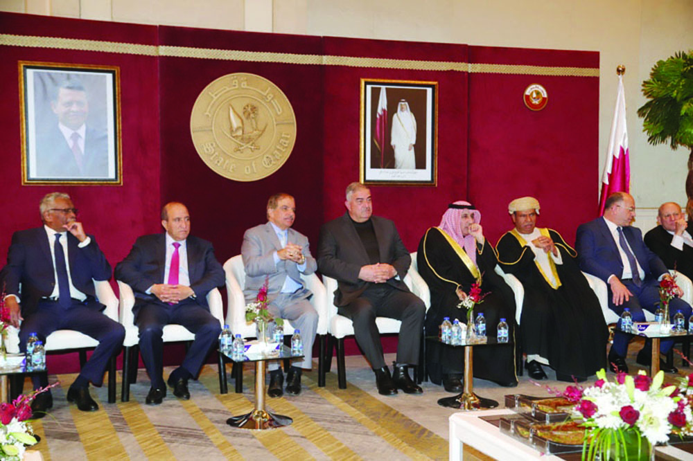 H E Sheikh Saud bin Nasser bin Jassim Al Thani, Ambassador of the State of Qatar to the Hashemite Kingdom of Jordan, during reception on the occasion of the National Day of Qatar in Amman.