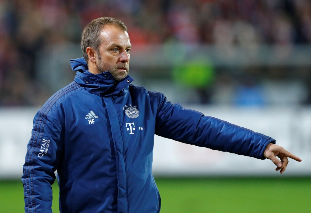Bayern Munich interim coach Hansi Flick during a match (REUTERS/Ralph Orlowski)