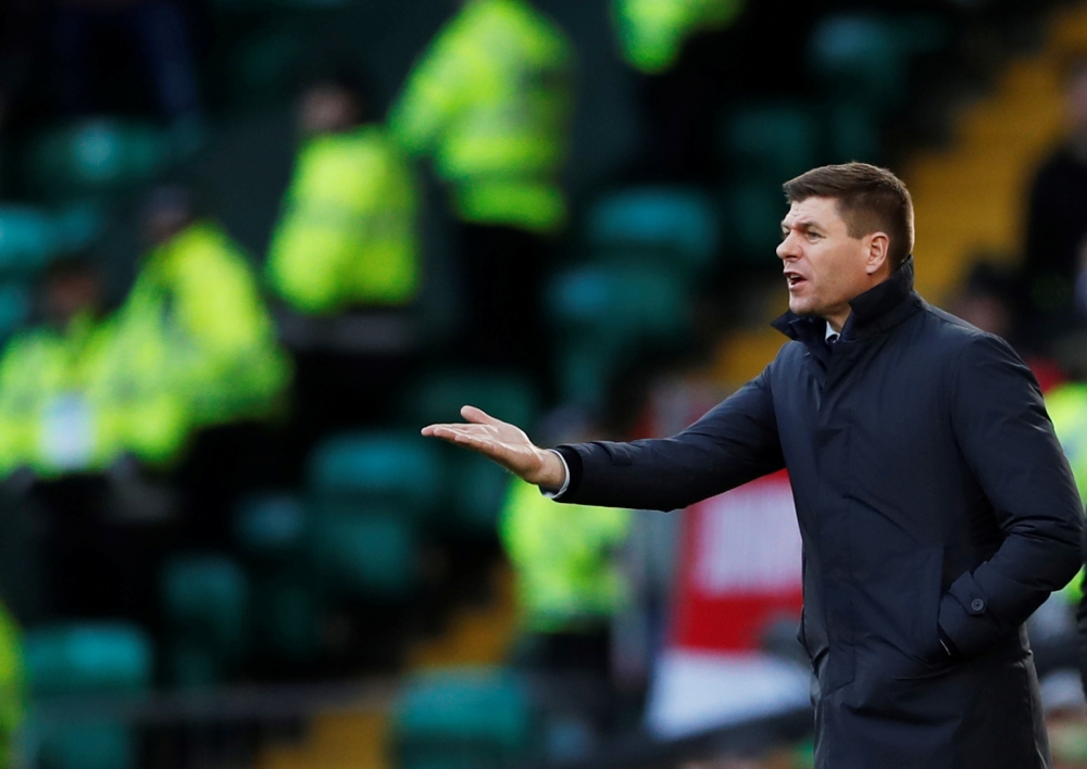 Rangers' manager Steven Gerrard reacts Action. Scottish Premiership - Celtic v Rangers - Britain. December 29, 2019 /Reuters/Lee Smith