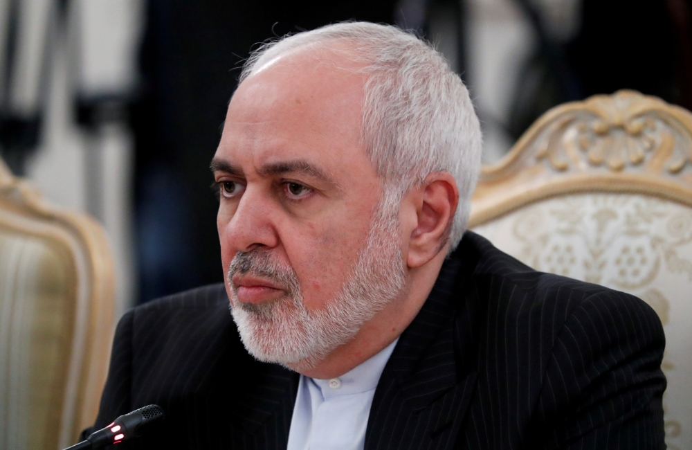 FILE PHOTO: Iran's Foreign Minister Mohammad Javad Zarif looks on during a meeting with Russia's Foreign Minister Sergei Lavrov, in Moscow, Russia December 30, 2019. REUTERS/Evgenia Novozhenina