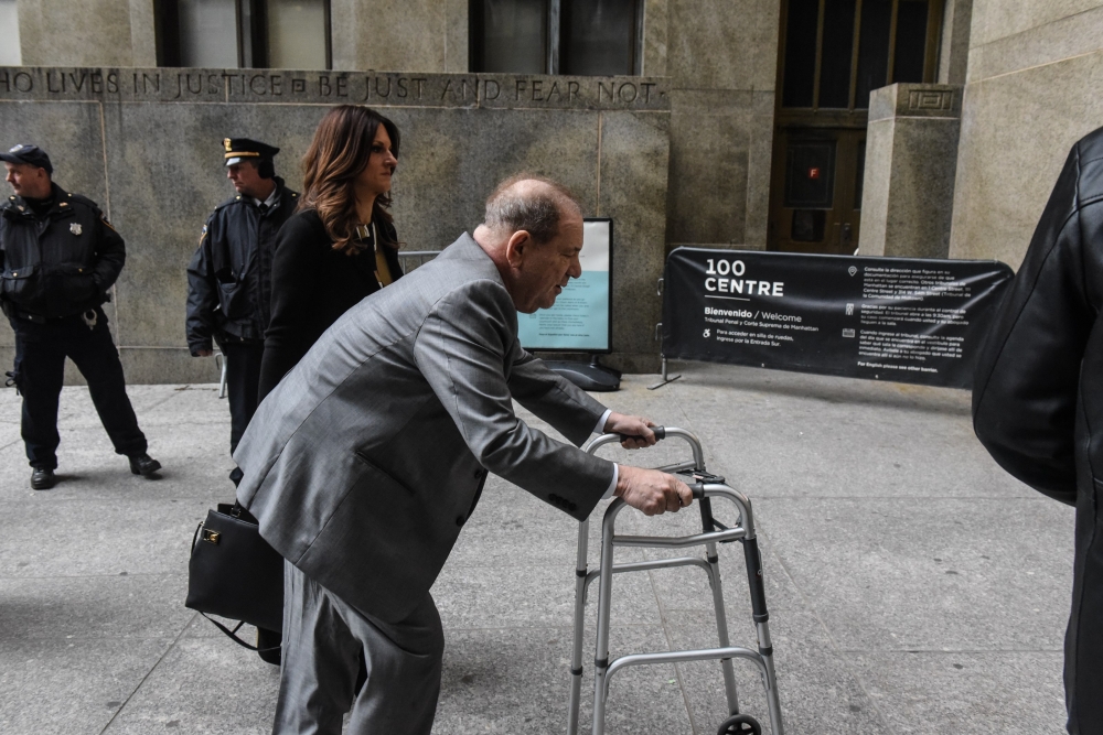 Harvey Weinstein arrives at New York City criminal court for his sex crimes trial on January 7, 2020 in New York City.  Stephanie Keith/Getty Images/AFP