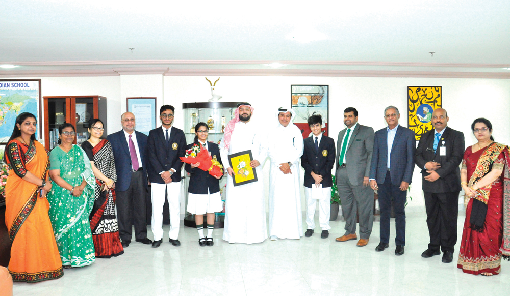 Ibrahim Hassan Al Asmakh, President of Regency Group Holding, during his visit to DPS-Modern Indian School.