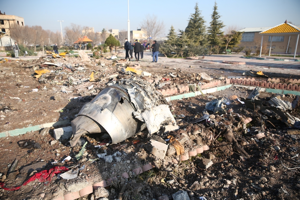 File picture of Ukraine plane crash. 
