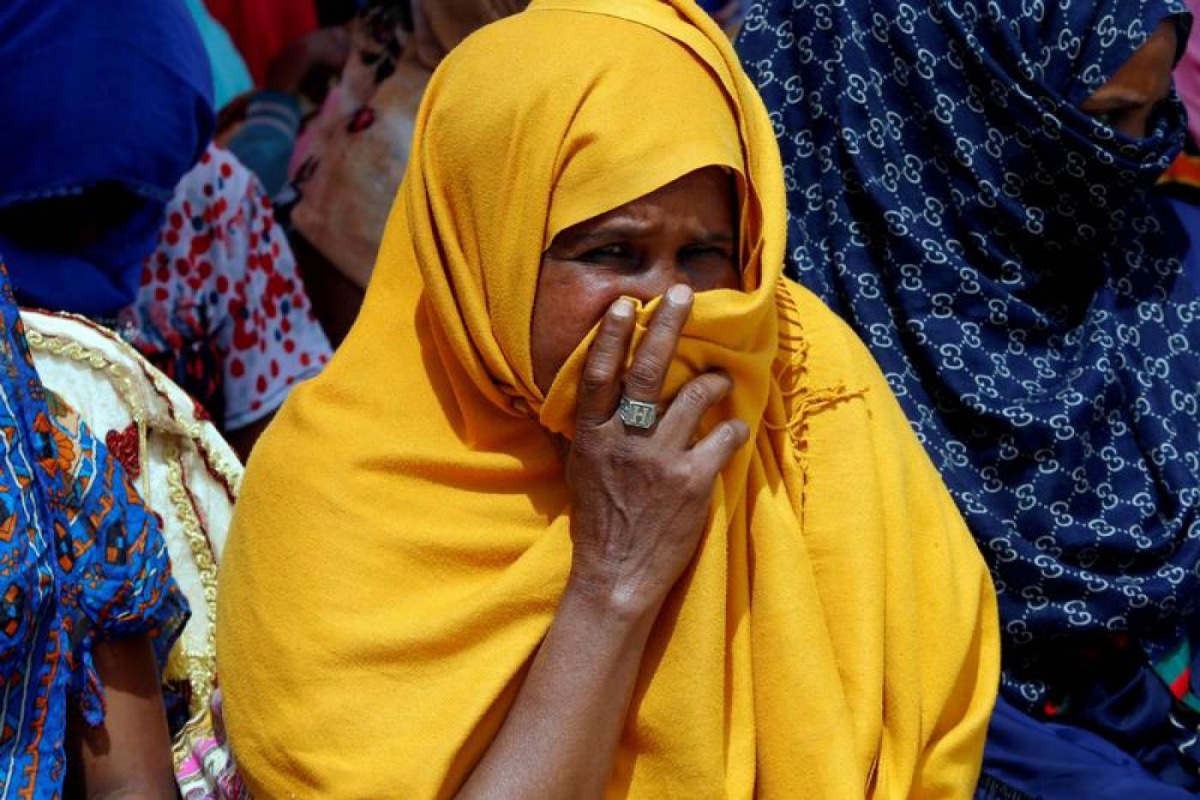 A migrant is seen at a detention centre in Tripoli, Libya April 4, 2019. Reuters/Ismail Zitouny